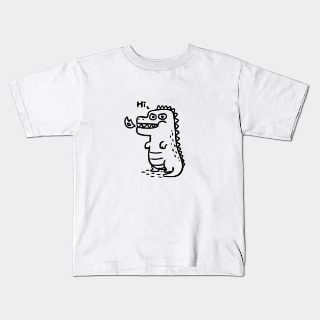 Hi, dragon ( back ) Kids T-Shirt by GACHUU